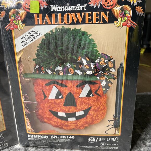 Aunt Lydia's Halloween Bleach Bottle Witch K150 and Pumpkin K146 Craft Kits - Picture 3 of 6